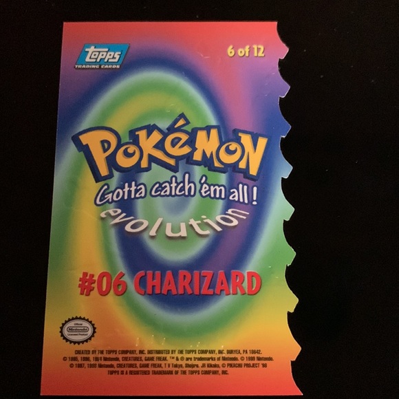 Charizard 06 Die cut Card Pokémon First Movie Topps Trading Animation Edition - Picture 3 of 4